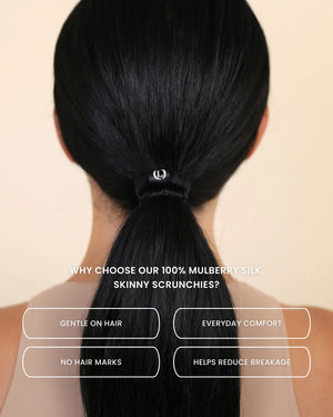Mulberry Silk Skinny Scrunchies