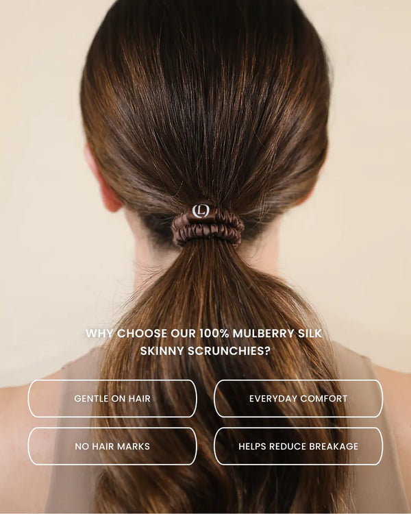 Mulberry Silk Skinny Scrunchies