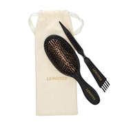 Wild Boar Hair Brush with Cleaning Tool