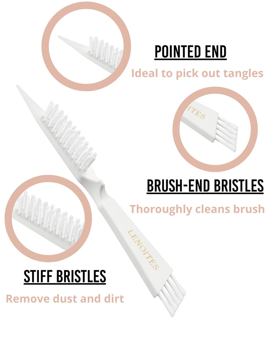 Hair Brush Wild Boar med förvaringsväska och rengöringsverktyg, Blush