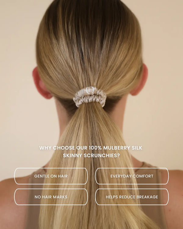 Mulberry Silk Skinny Scrunchies