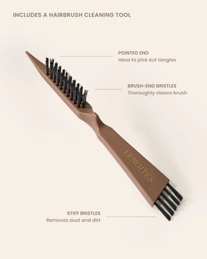 Wild Boar Hair Brush with Cleaning Tool