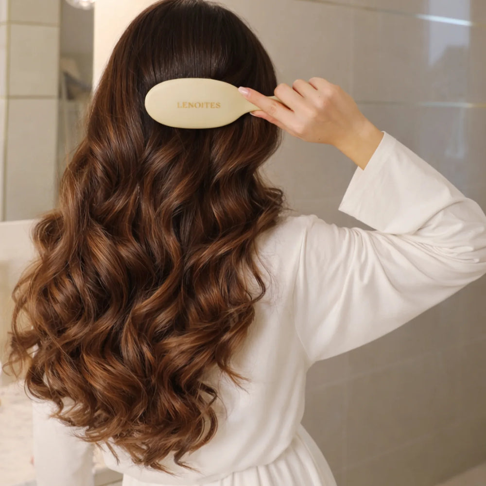 Wild Boar Hair Brush with Cleaning Tool