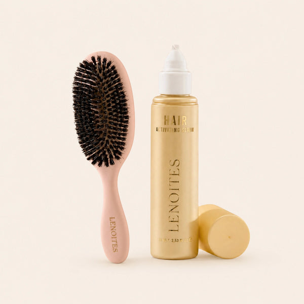 Hair Growth Serum + Wild Boar Hair Brush Set