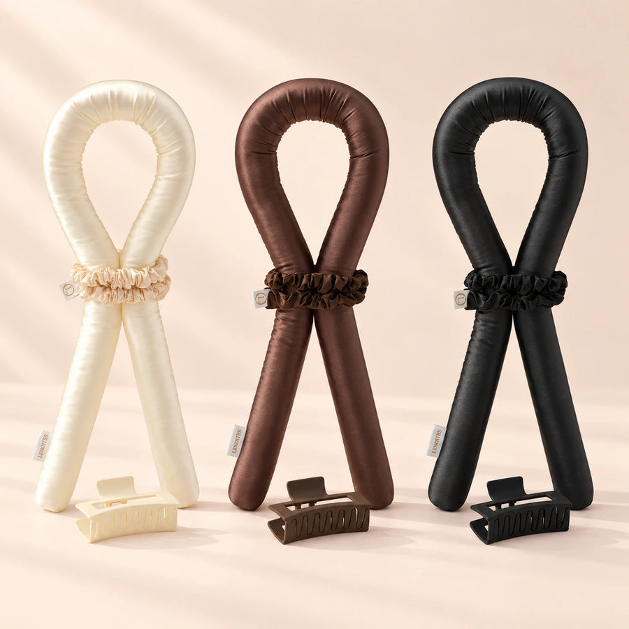 Heatless Curls i Golden Sand, Brown och Black