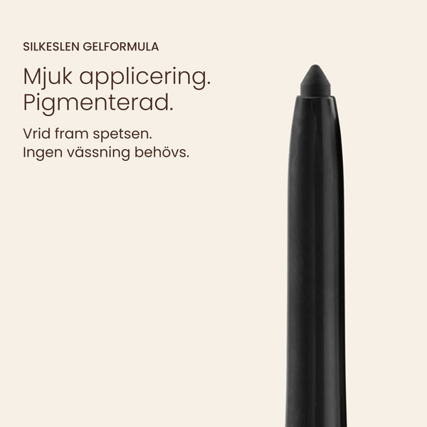 Silk Longwear Gel Eyeliner – Intense Black – Silkeslen gelformula. Mjuk applicering. Pigmenterad.