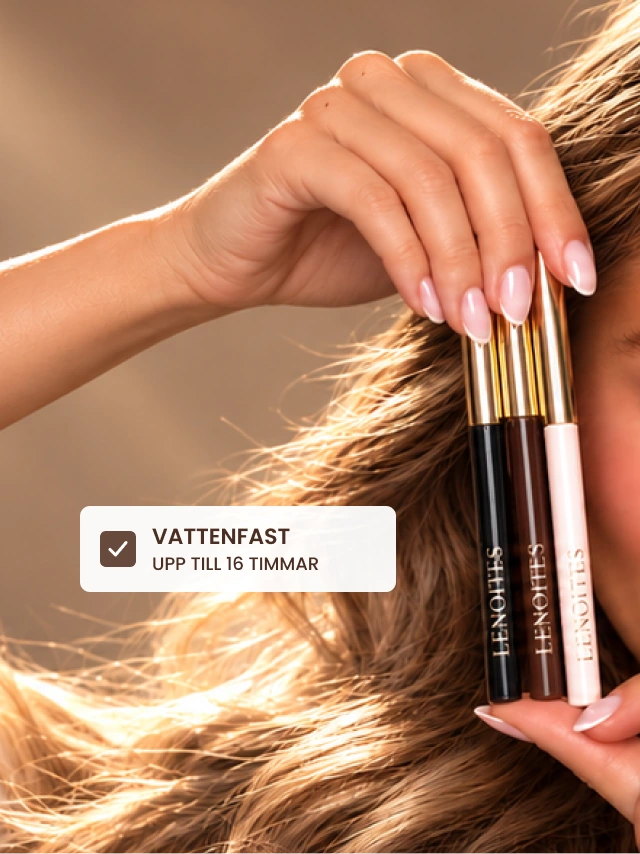 Tre eyeliners. Vattenfast med upp till 16 timmars hållbarhet.